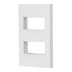 PPDO-EB | Placa 2 ventanas, 1 módulo, línea Española, color blanco