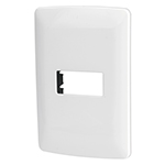 PPSE-IB | Placa 1 módulo de ABS, línea Italiana, color blanco, Volteck