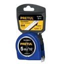 PRO-5MEB-A | Flexómetro azul 5 m cinta 19 mm, en tarjeta, Pretul