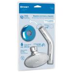 R-504B | Regadera redonda 3-1/2', brazo y chapetón en blíster, Aqua