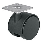 ROY-40 | Rodaja tipo yoyo de 40 mm con placa, sin freno, Fiero