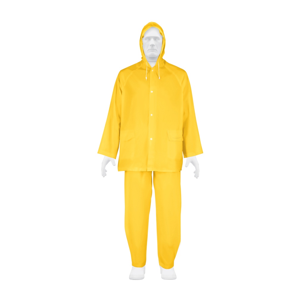 TRA-PRO-L-P | Conjunto impermeable ligero de PVC, talla G, Pretul