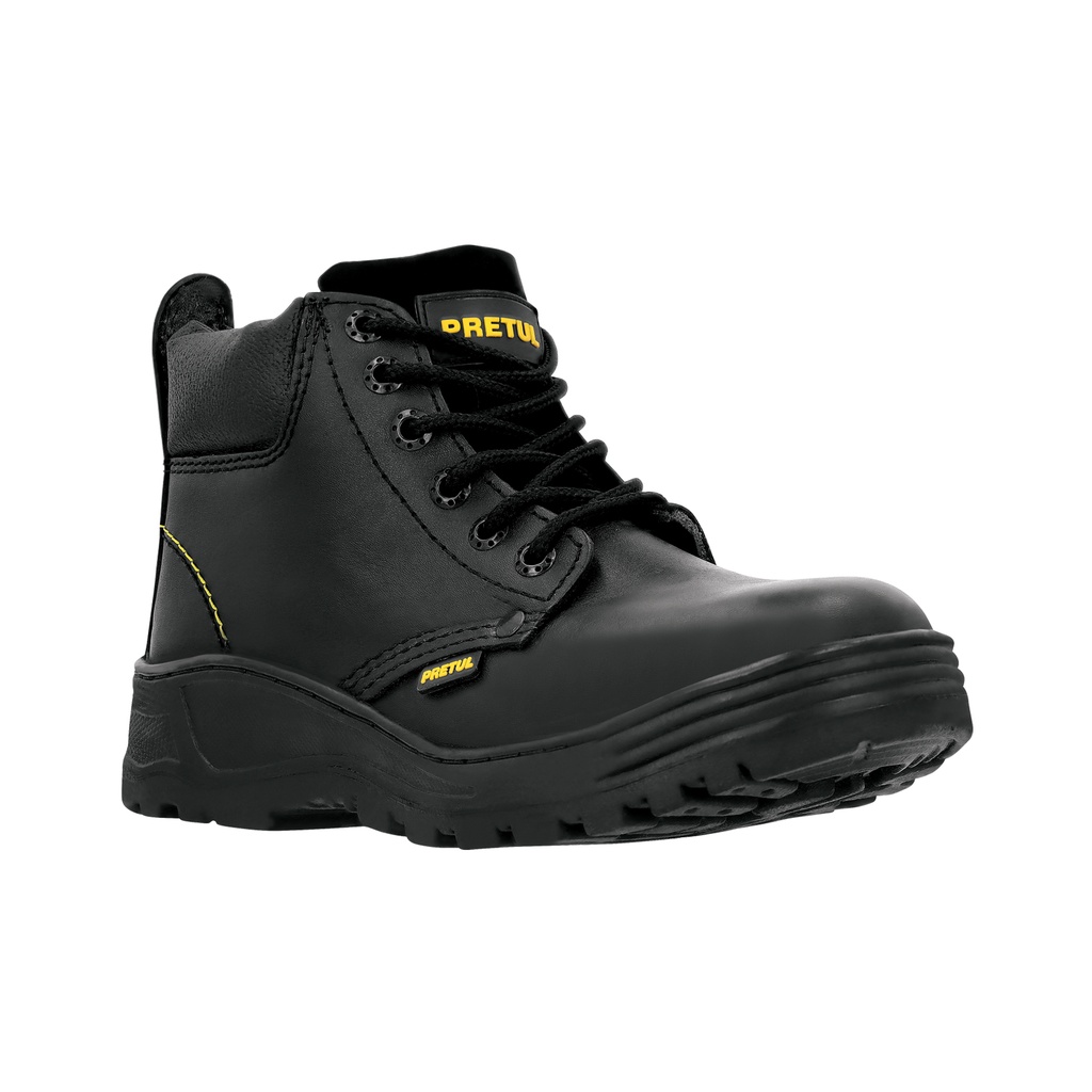 ZC-024N | Zapato industrial negro #24 con casquillo de acero, Pretul