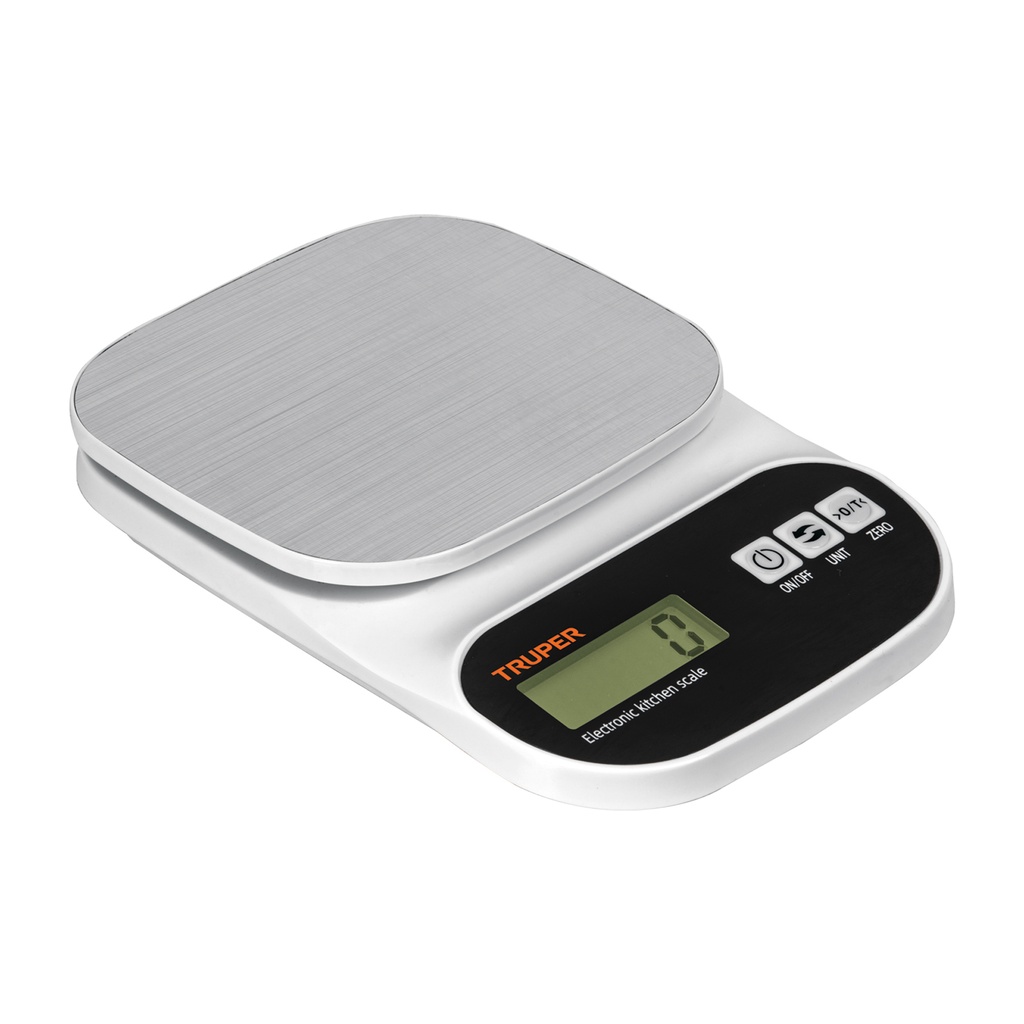 BASE-5EA | Báscula digital para cocina, plato de acero inox,5kg, Truper