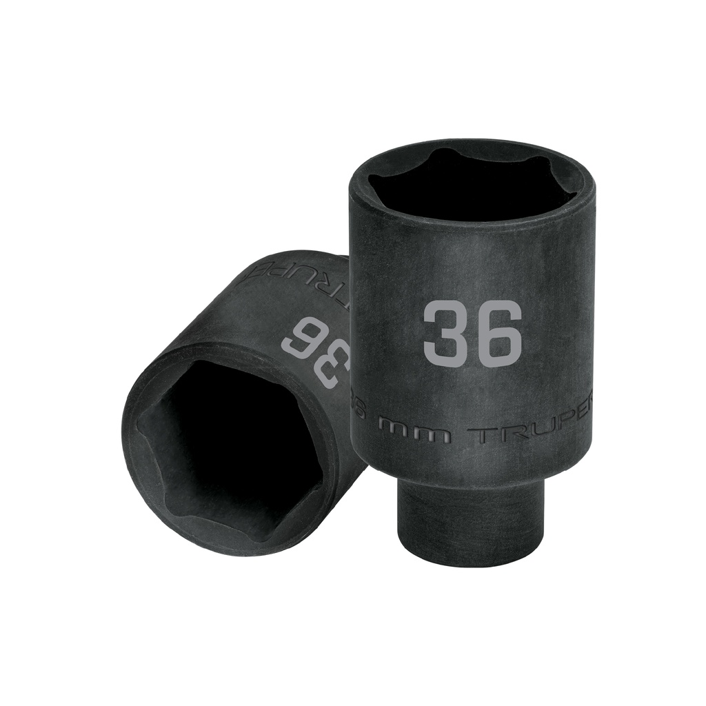 D-7336-ML | Dado largo impacto de 36 mm, 6 puntas, cuadro 1/2', Truper