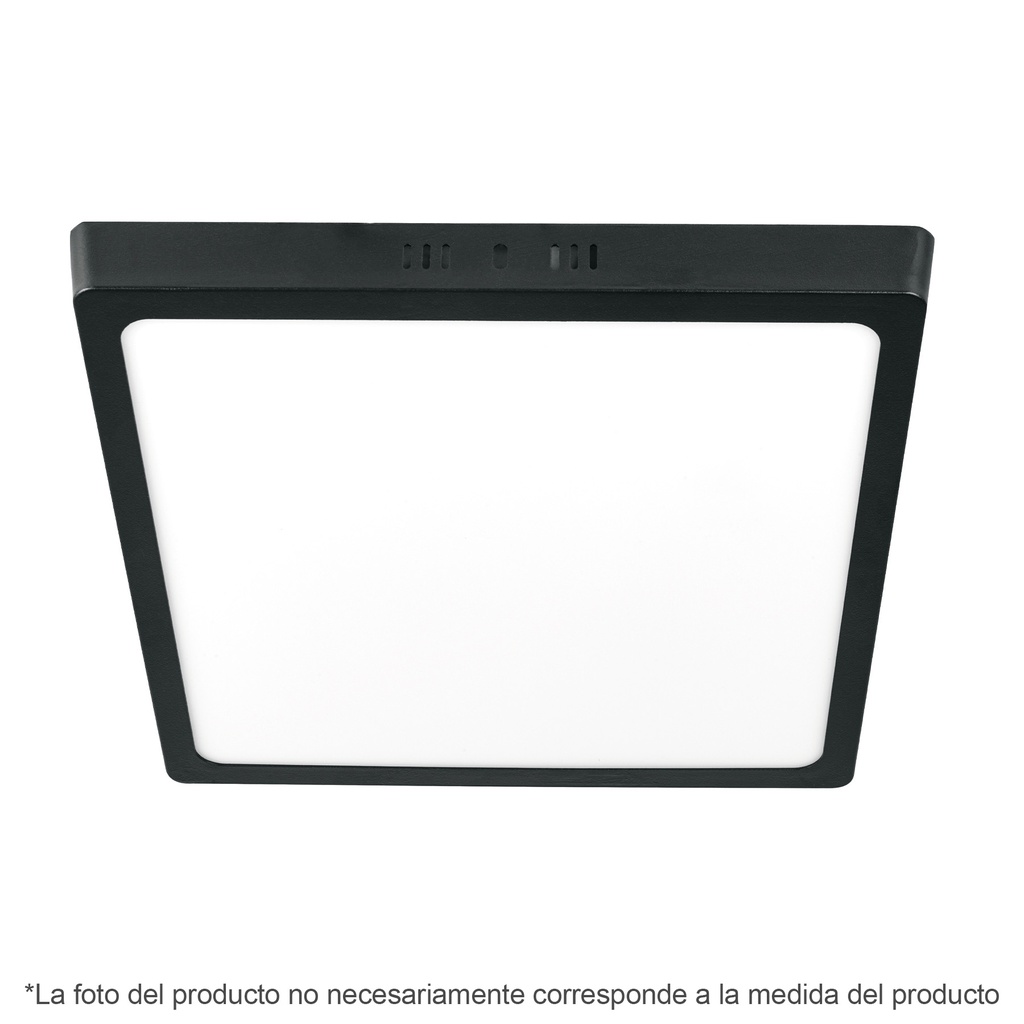 PLA-230L | Luminario de LED 6 W cuadrado tipo plafón luz de día, negro