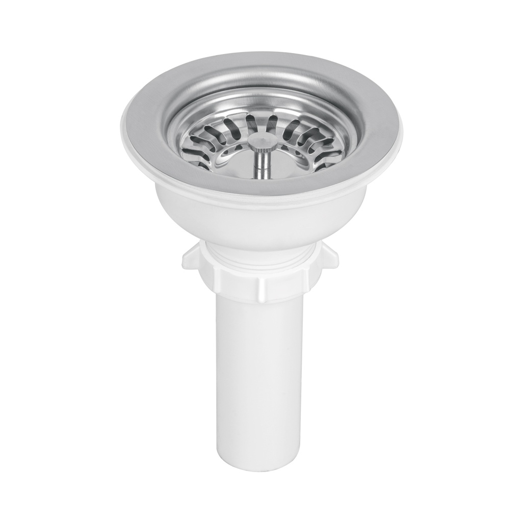 CO-824 | Contracanasta 3-1/2' inox, instalafácil, tubo plástico,Foset