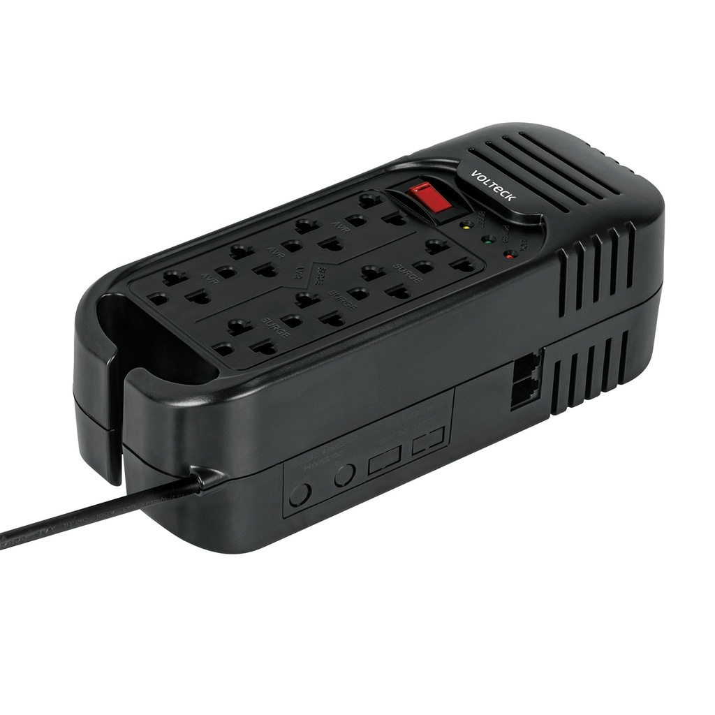 RV-1600 | Regulador de voltaje de 1600 VA / 800 W 8 contactos, Volteck