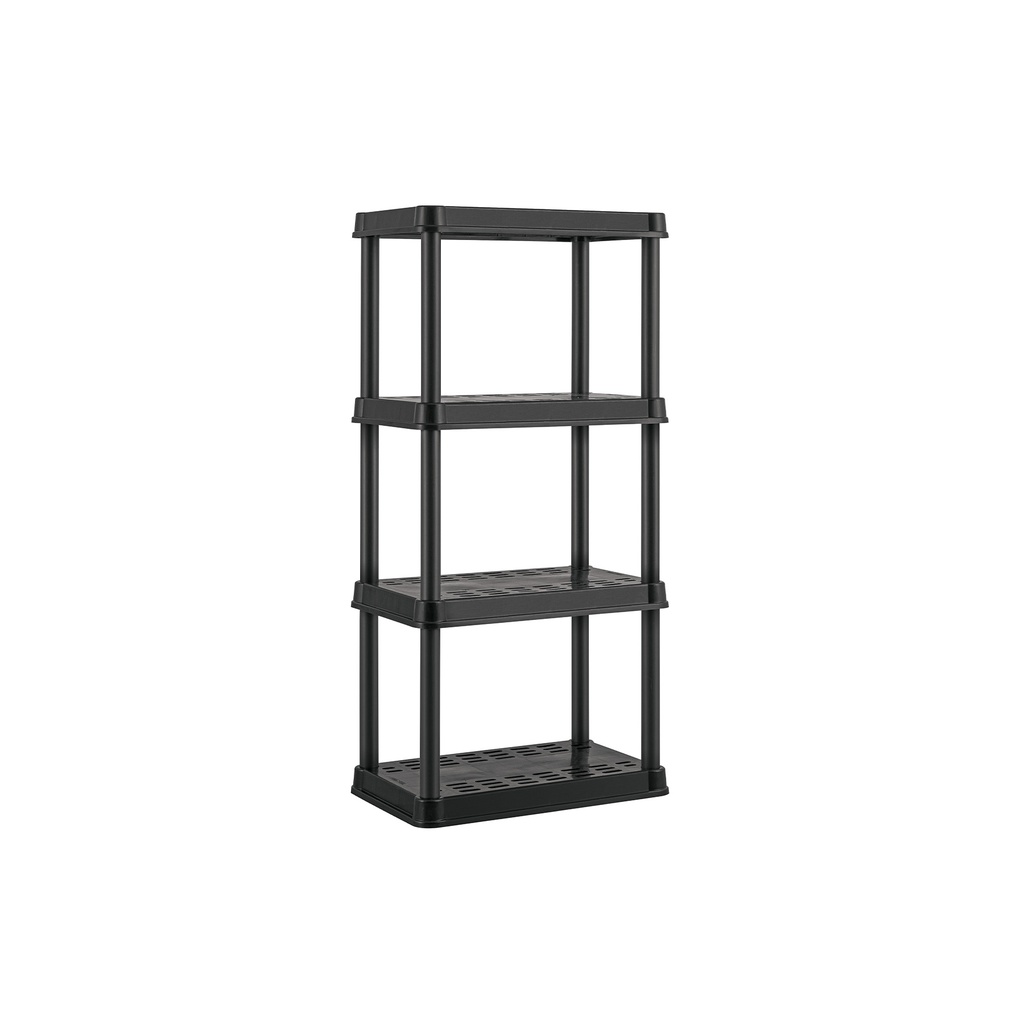 EST-4P2 | Estante plástico 4 repisas cap. 45 Kg, 125x38x61, PRETUL