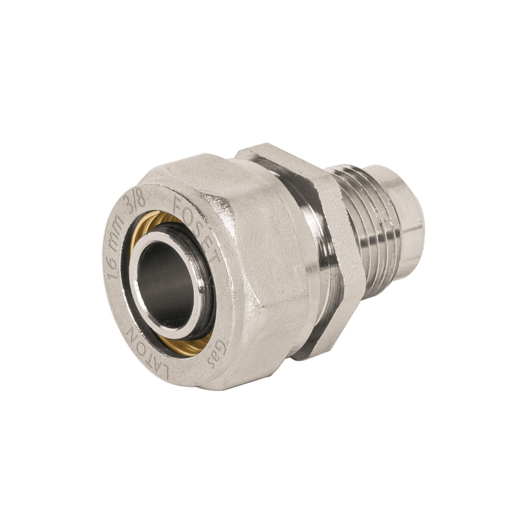 PPG-38CF | Conector para PEALPE, 3/8' a flare 3/8', Foset