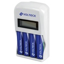 CA-RE-10 | Cargador de pilas, AA, AAA, incluye 4 pilas AA, Volteck