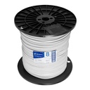 CAB-8B-500 | Metro de cable THHW-LS 8 AWG blanco en carrete de 500 m