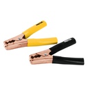 CAIMAN-P | Caballete con 2 caimanes para cables pasa corriente, Pretul