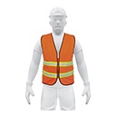 CHS-600N | Chaleco de seguridad naranja alta visibilidad con cierre