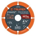 DID-445 | Disco de diamante de 4-1/2' x 1.4 mm para corte metal,Truper