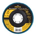DLP-2717 | Disco 4-1/2' laminado grano 60 centro 7/8', Pretul
