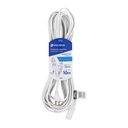 ED-10BR | Extensión eléctrica doméstica 10 m blanca con clavija recta