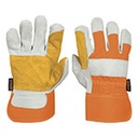 GU-215 | Guantes de carnaza y loneta, con refuerzo, unitalla, Truper