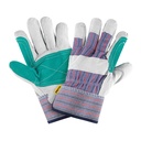 GU-215P | Guantes de carnaza y loneta con refuerzo, unitalla, Pretul