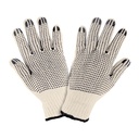 GU-425 | Guantes de algodón con puntos de PVC en palma y dorso,Pretul