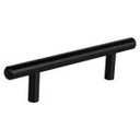 JAL-0361 | Jaladera de acero 96 mm, estilo 'Cilindro', negro, Hermex
