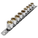JD-3/8X10MM-P | Juego de 9 dados cuadro 3/8' mm, Pretul