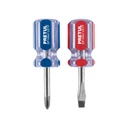 JDT-2TP | Dúo de desarmadores 1/4 x 1-1/2' mango de PVC, Pretul