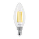 LED-V4F2C | Lámpara LED tipo vela 4 W con filamento base E12 luz cálida