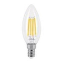 LED-V4F4C | Lámpara LED tipo vela 4 W con filamento base E14 luz cálida