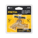 LL-JAR-PB | Llave para manguera, de latón 100 g 1/2', en blíster, Pretul