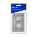 PAFDO-S | Placa tipo FS, doble, de sobreponer, Volteck