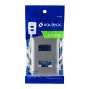 PPDO-IP | Placa 2 módulos de ABS, línea italiana, color plata, Volteck