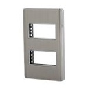 PPDO-LA | Placa de acero inox con 2 ventanas 1 módulo, línea Lisboa