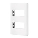 PPDO-LB | Placa blanca de 2 ventanas 1 módulo, línea Lisboa, Volteck