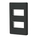 PPDO-LN | Placa negra de 2 ventanas 1 módulo, línea Lisboa, Volteck