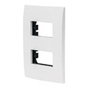 PPDO-OB | Placa 2 módulos de ABS, línea Oslo, color blanco, Volteck