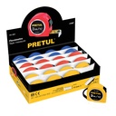 PRO-3MEC | Flexómetro 3 m cinta 13 mm, display box con 24 pzas, Pretul