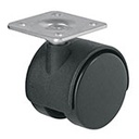 ROY-40 | Rodaja tipo yoyo de 40 mm con placa, sin freno, Fiero