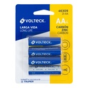 ZI-AA | Blíster con 4 pilas zinc-carbón tamaño AA, volteck
