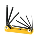 TORX-8P | Juego de 8 llaves torx tipo navaja, cuerpo de lámina, Pretul