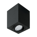 SOB-403S | Luminario de sobreponer c/spot dirigible, cuadrado, negro