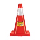 CONO-45RP | Cono de precaución de 45 cm de PVC con reflejante, Pretul