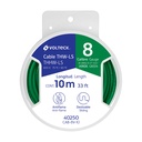 CAB-8V-10 | Carrete con 10 m de cable THHW-LS 8 AWG verde, Volteck