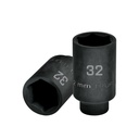 D-7332-ML | Dado largo impacto de 32 mm, 6 puntas, cuadro 1/2', Truper