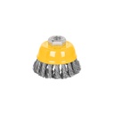 CT-608P | Carda copa 3' alambre trenzado fino, eje 5/8'-11, Pretul