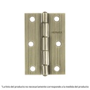 BR-252 | Bisagra rectangular 2-1/2' latón antiguo, Hermex