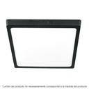 PLA-230L | Luminario de LED 6 W cuadrado tipo plafón luz de día, negro