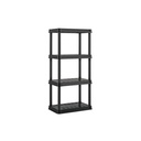 EST-4P2 | Estante plástico 4 repisas cap. 45 Kg, 125x38x61, PRETUL